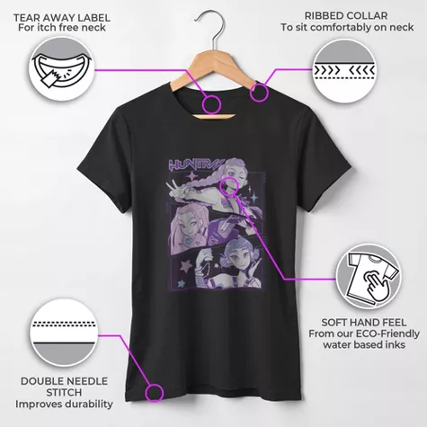 Girls K-Pop Demon Hunters Huntrix Graphic T-Shirt – Official Netflix Anime Idol Tee Featuring Rumi extra image
