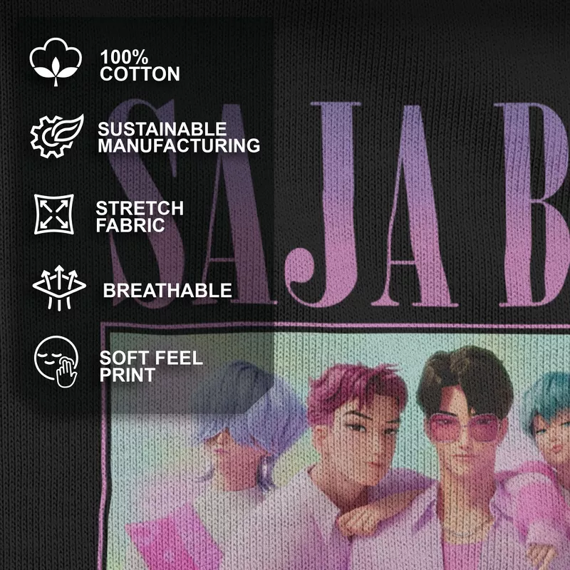 Boys KPop Demon Hunters Saja Boys Graphic T-Shirt | Official Anime Band Merch Tee | AmazPromo