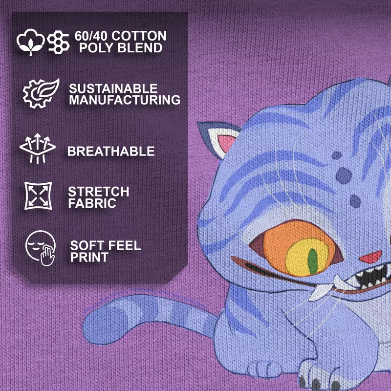 Girls KPop Demon Hunters Derpy Graphic T-Shirt | Mischievous Cute Anime Pet Tee for Fans | AmazPromo