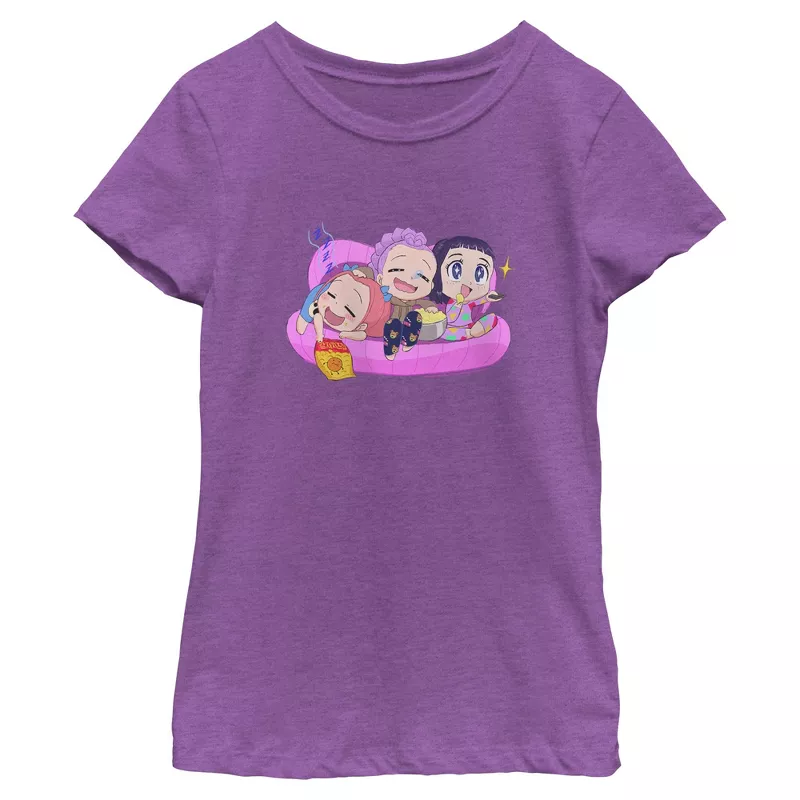 Girls KPop Demon Hunters Movie Night Graphic T-Shirt | Mira, Rumi & Zoey Official Anime Fandom Tee | AmazPromo