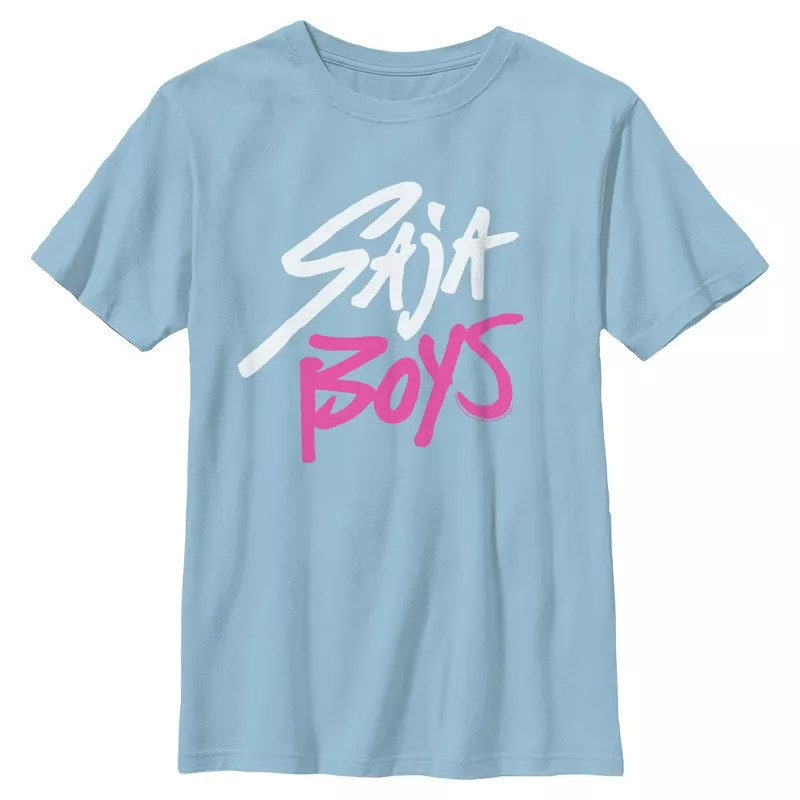 Boys’ Saja Boys Logo Graphic T-Shirt – KPop Demon Hunters Fan Tee for Kids & Teens | AmazPromo