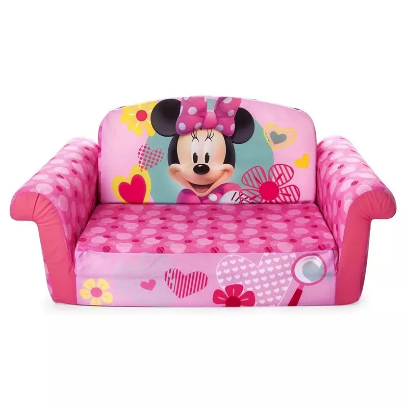 Marshmallow Furniture Disney Princess 2-in-1 Kids Foam Sofa & Sleeper Bed – Comfy Flip-Open Couch fo | AmazPromo