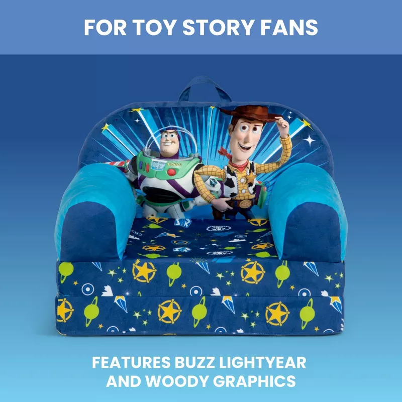 Delta Children Toy Story Flip-Out Toddler Chair – Cozy Kids Lounger & Nap Sleeper | AmazPromo