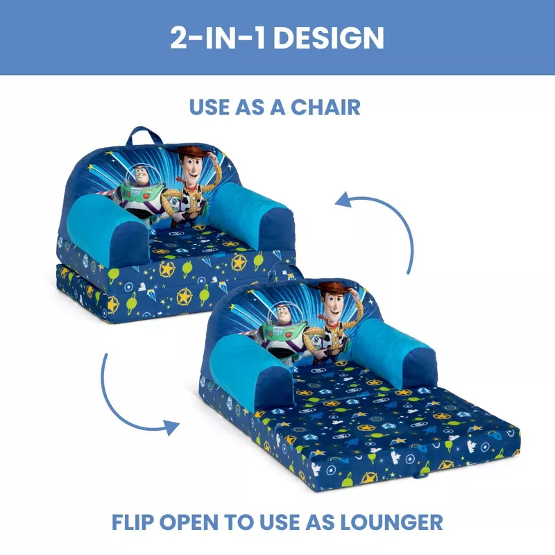 Delta Children Toy Story Flip-Out Toddler Chair – Cozy Kids Lounger & Nap Sleeper extra image