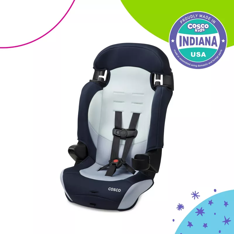Cosco Rainbow 2-in-1 Deluxe Booster Car Seat for Kids | Forward-Facing & Belt-Positioning Safety Sea | AmazPromo