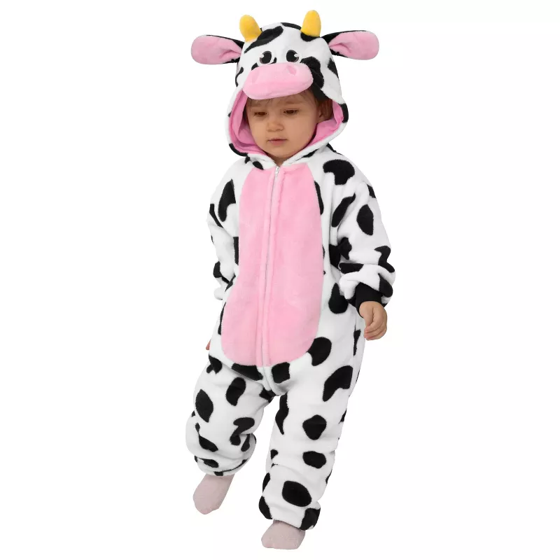 Joyfy Baby Toddler Cow Halloween Costume Pajamas – Adorable Infant Farm Animal Dress-Up Romper extra image