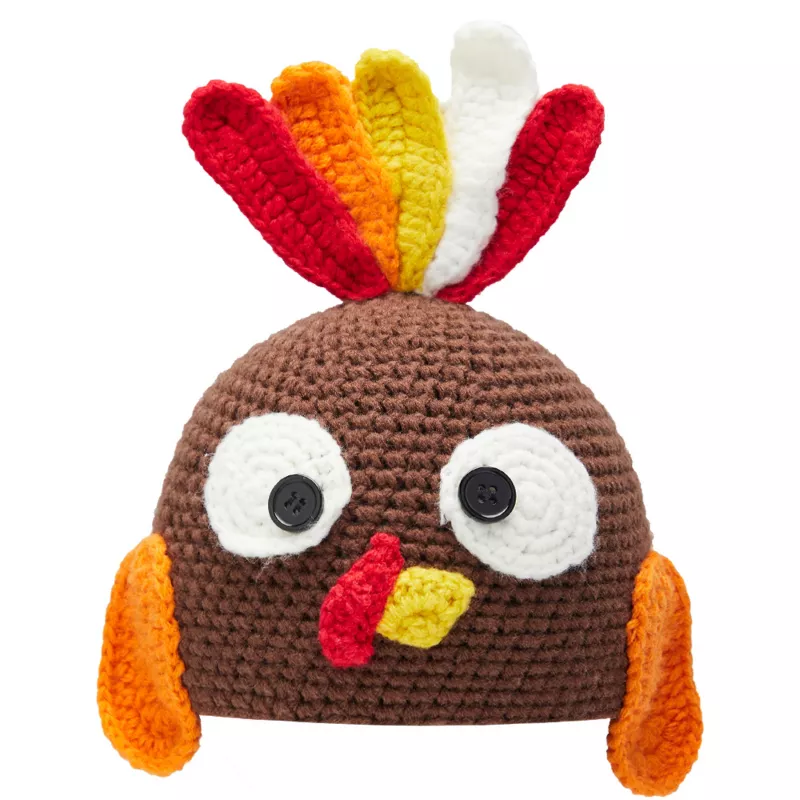 Joyfy Thanksgiving Turkey Beanie Hat for Kids – Soft Knit Holiday Costume & Photo Prop with Ear Flap | AmazPromo
