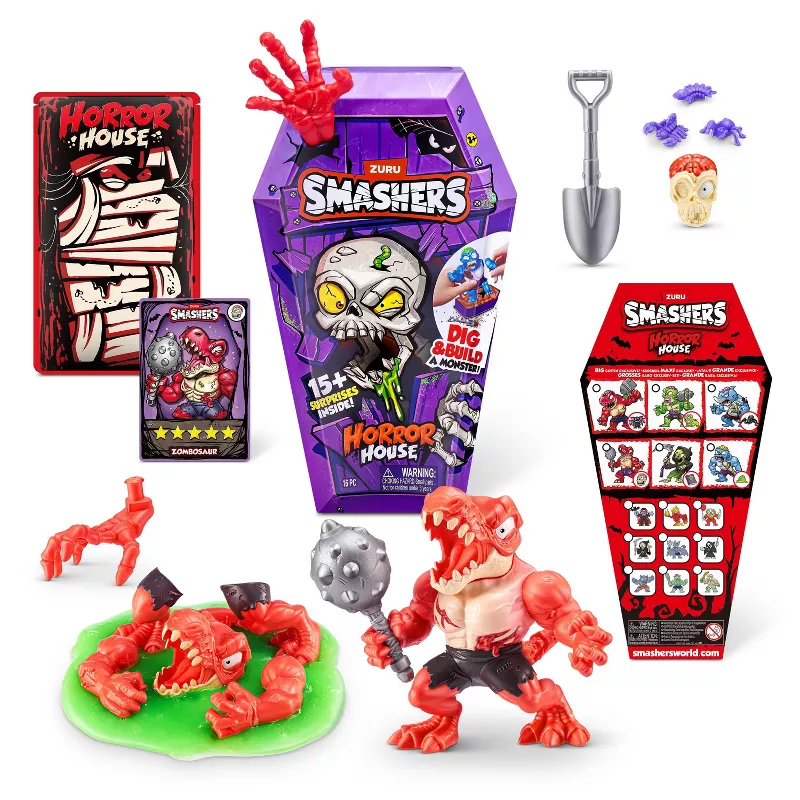 ZURU Smashers Horror House Monster Figure Set with 15+ Surprises, Slime & Collectible Toy Monsters | AmazPromo