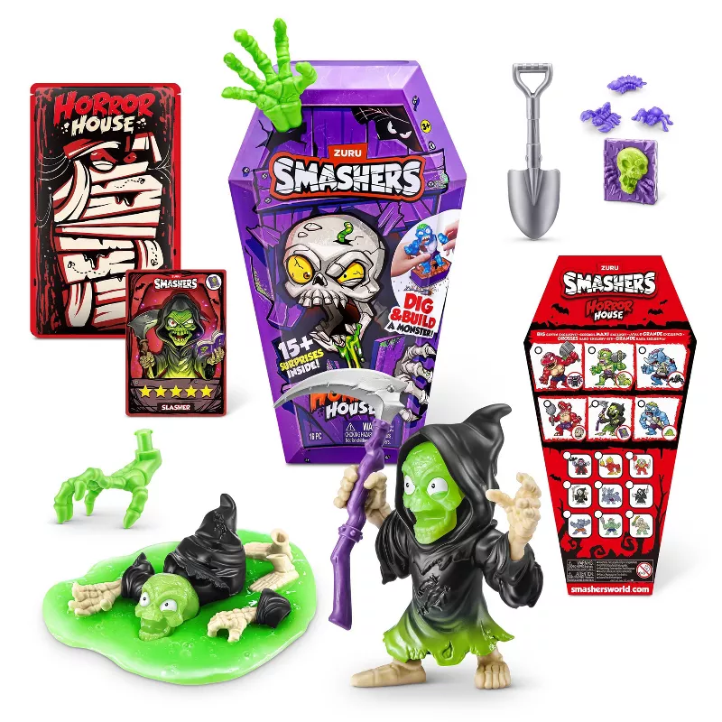 ZURU Smashers Horror House Monster Figure Set with 15+ Surprises, Slime & Collectible Toy Monsters | AmazPromo
