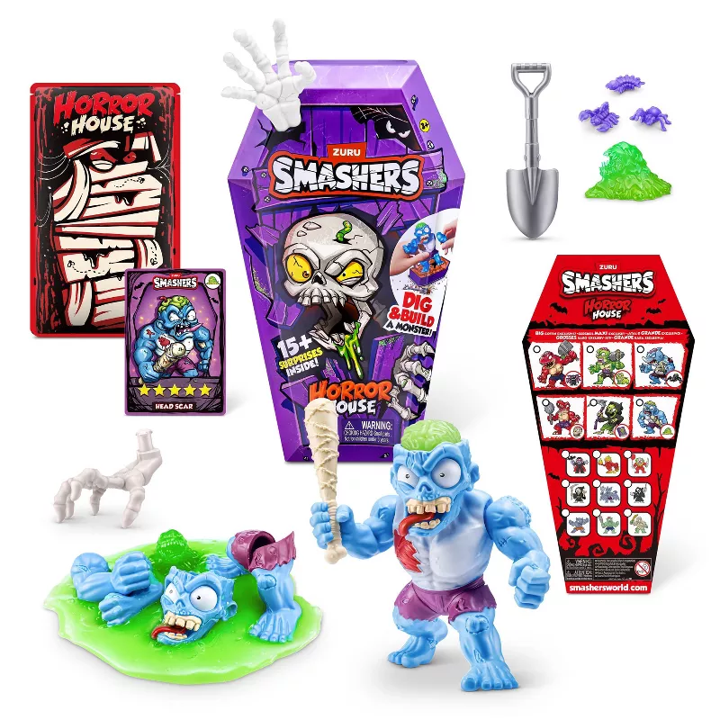 ZURU Smashers Horror House Monster Figure Set with 15+ Surprises, Slime & Collectible Toy Monsters extra image
