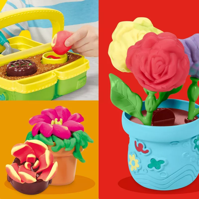 Play-Doh Blooming Flowers Garden Playset for Kids | Creative Sensory Toy with 5 Cans of Modeling Com extra image