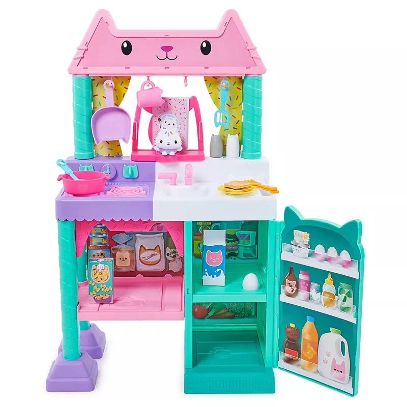 Gabby’s Dollhouse Cakey Kitchen Playset – Interactive Toy Kitchen with Sounds, Music, Play Food & Ac | AmazPromo
