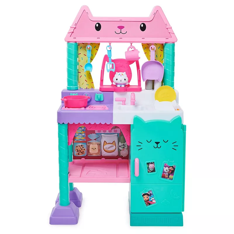 Gabby’s Dollhouse Cakey Kitchen Playset – Interactive Toy Kitchen with Sounds, Music, Play Food & Ac extra image