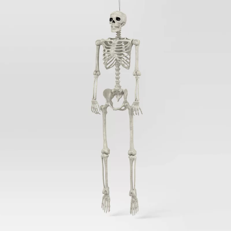 60 Poseable Skeleton Halloween Decoration  Life-Size Flexible Bone Prop Indoor Outdoor Haunted extra image