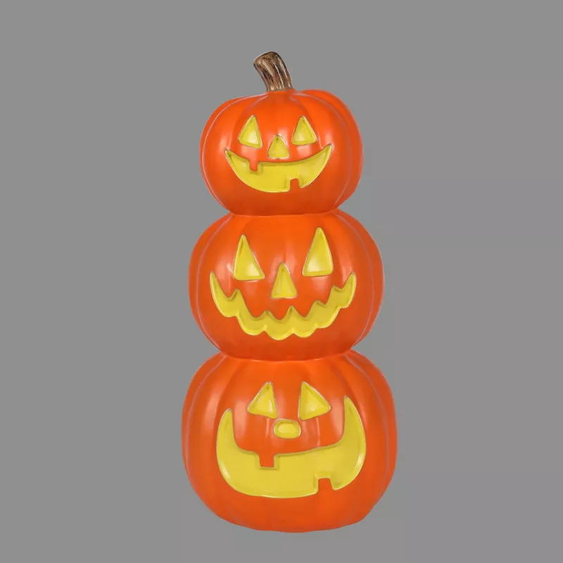 19.75" Light Up Stacked Pumpkin Halloween Decoration with Timer – Hyde and EEK! Boutique™ | AmazPromo