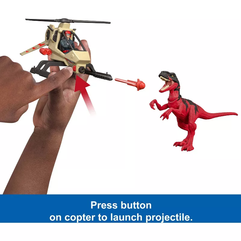 Jurassic World Legacy Collection Chopper Chase Pack – Dinosaur Playset with Helicopter | AmazPromo