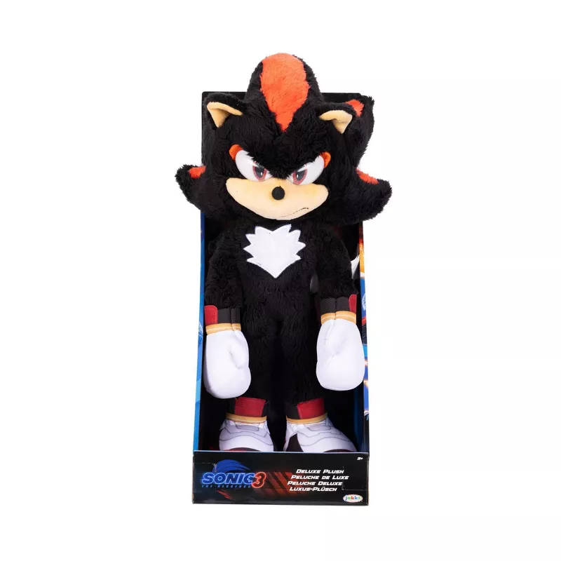 Sonic the Hedgehog 3 Shadow Plush Toy 13-Inch Deluxe Collectible – Soft Movie Edition | AmazPromo