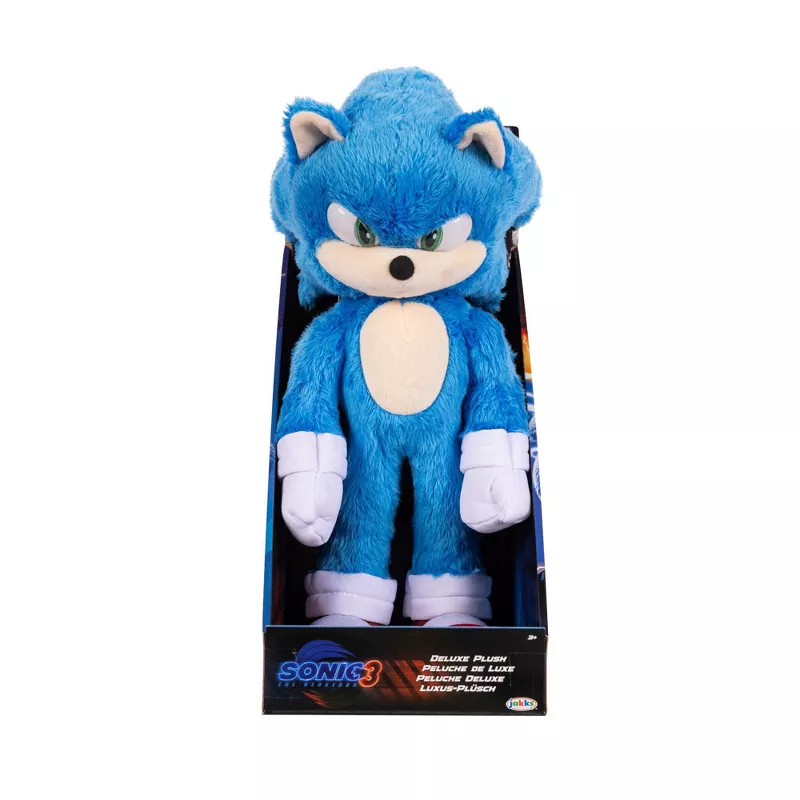 Sonic the Hedgehog 3 Movie Sonic 13-Inch Deluxe Plush Toy – Collectible Soft Stuffed Figure | AmazPromo