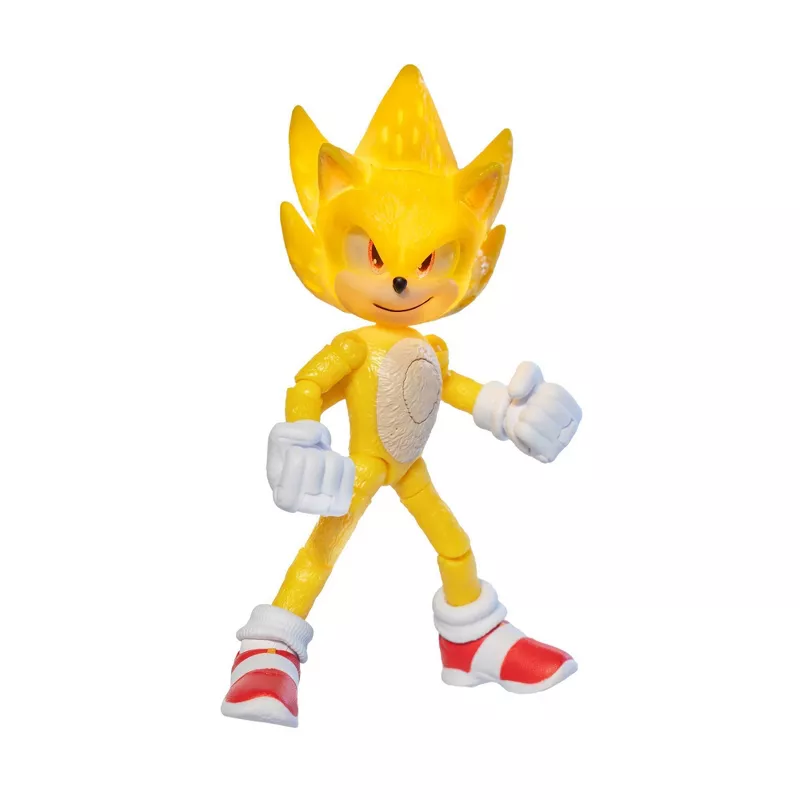 Sonic the Hedgehog 3 Super Sonic & Super Shadow Light-Up Action Figure 2-Pack, 5-Inch | AmazPromo