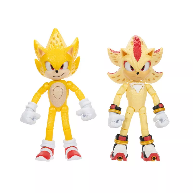 Sonic the Hedgehog 3 Super Sonic & Super Shadow Light-Up Action Figure 2-Pack, 5-Inch extra image