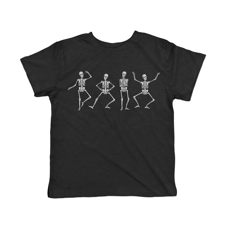 Crazy Dog Toddler Halloween Shirt – Funny Dancing Skeleton Graphic Tee for Kids | AmazPromo