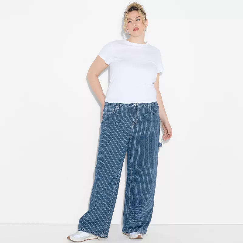 Wild Fable™ Women's Low Rise Baggy Jeans with Drawstring Waist | AmazPromo