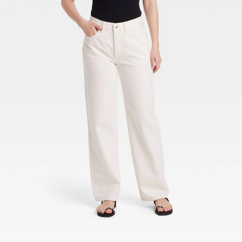 Universal Thread Women's 90s Baggy Mid-Rise Jeans – Vintage Relaxed Fit Straight-Leg Denim | AmazPromo