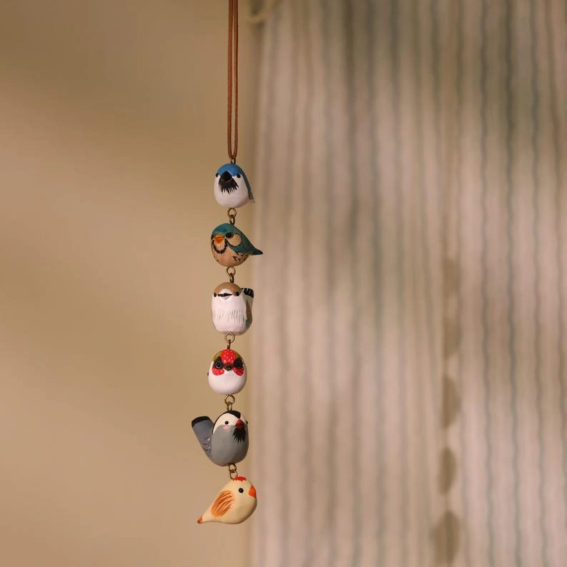 Handcrafted Wooden Bird Ornament – Rustic Woodcarved Bird Decor for Nature Lovers | AmazPromo