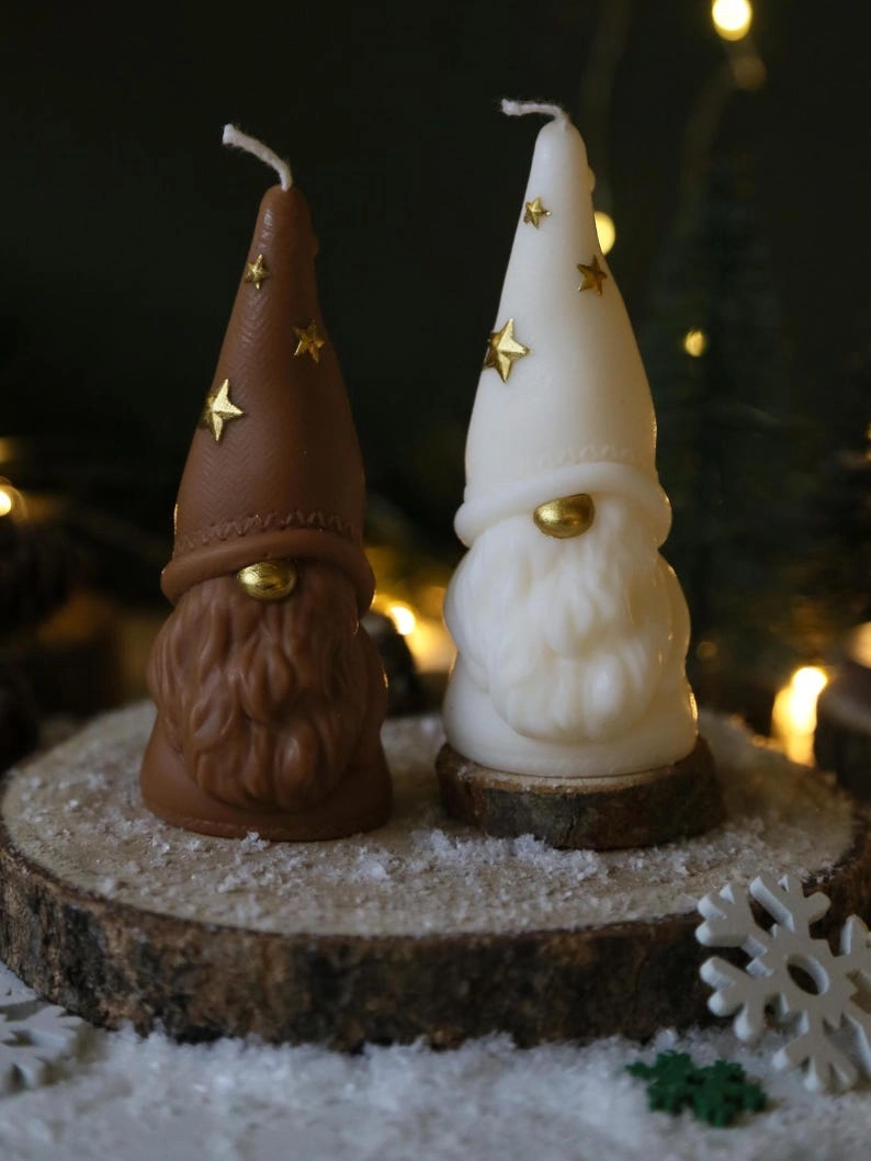 Handcrafted Gonk Candle – Nordic Christmas Soy Wax Gnome | AmazPromo